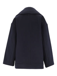 Weekend Max Mara Women Double-Breasted Double Wool Pea Coat