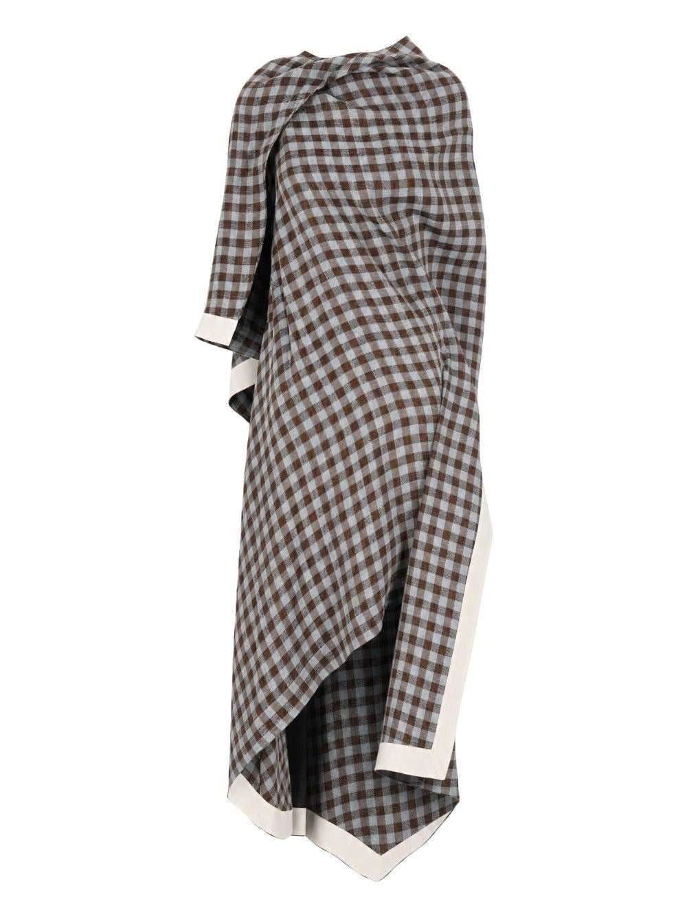 Loewe Women Dress In Viscose And Linen Blend