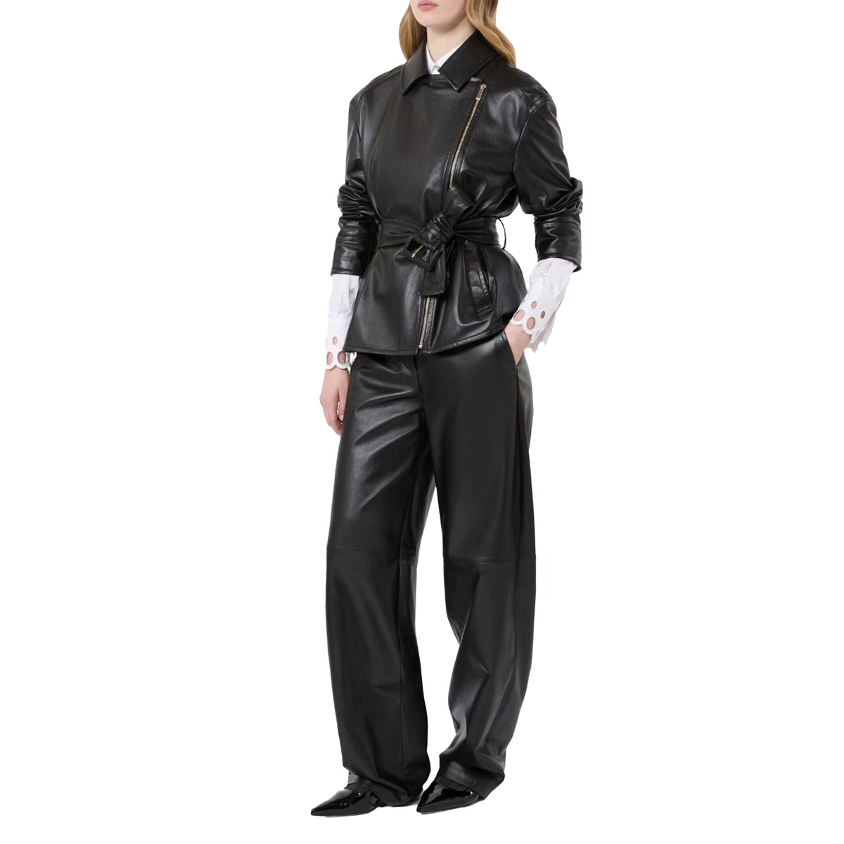 Max Mara Studio Max Mara Studio Nappa Leather Giusto Jacket Women