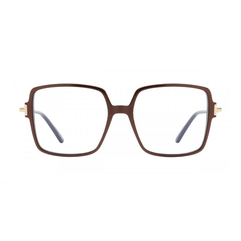 Tom Ford Tom Ford Eyeglasses Square Full Rim, Black Frame and Clear/Blue-Light Block Lenses Lens FT5915-B005
