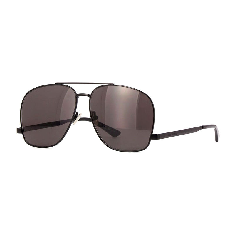 Saint Laurent Saint Laurent Sunglasses Aviator Full Rim, Black Frame and Black Lens SL653LEON002