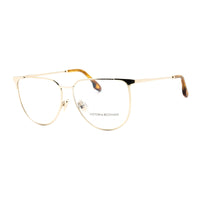 Victoria Beckham Eyeglasses Oval Full Rim, Gold Frame and Clear Demo Lenses Lens VB2121714