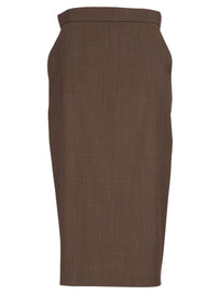Max Mara Women Wool Gabardine Pencil Skirt