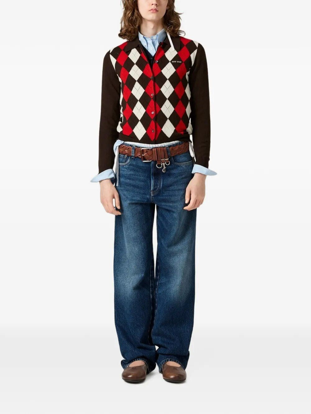 Miu Miu Women Argyle Cardigan