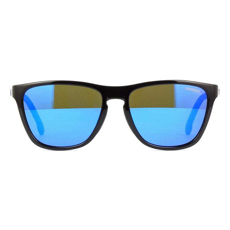 Carrera Carrera Sunglasses Square Full Rim, Black Frame and Blue Mirror Lens CARRERA8058/S0D51Z0