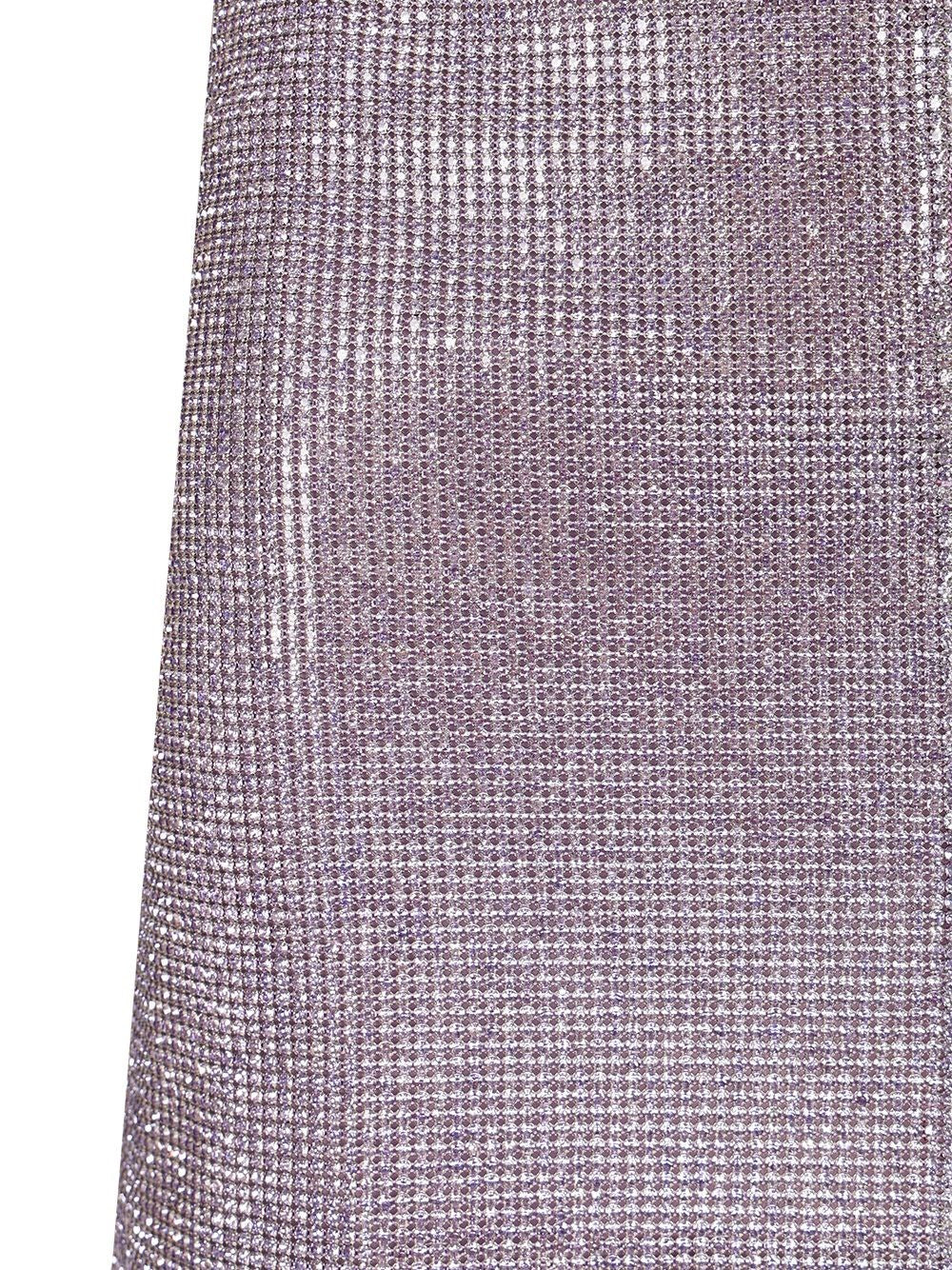 Self-Portrait Women Metallic Mesh Skirt