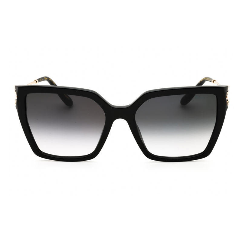 Chopard Sunglasses Cat Eye Full Rim, Shiny Black Frame and Grey Gradient Lens SCH371V0700