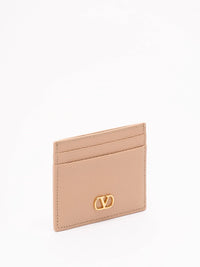 Valentino Garavani Women Vlogo Signature Grainy Calfskin Card Holder