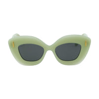 Loewe Sunglasses Cat Eye Full Rim, Green Marble Frame and Brown Lens LW40127I60E