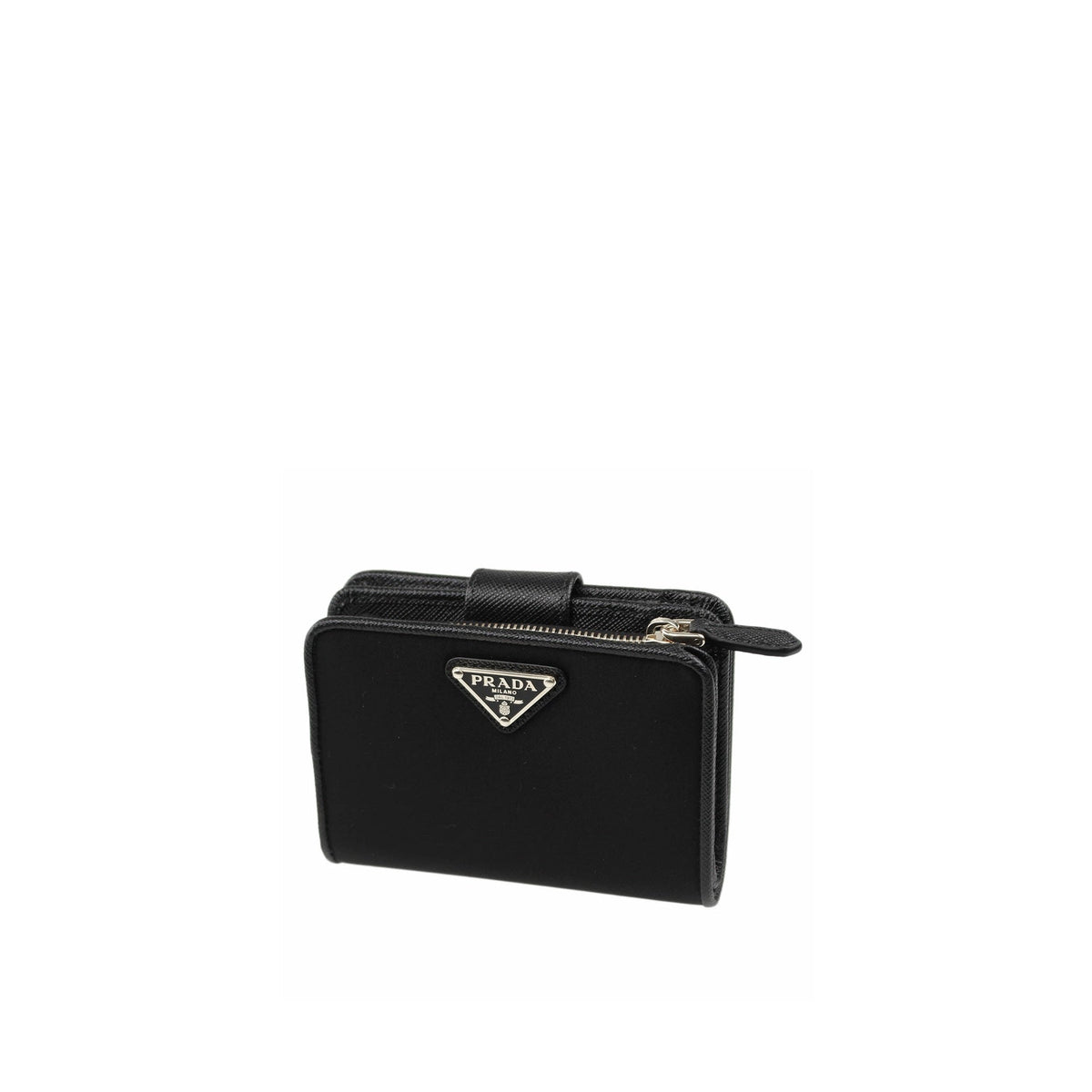 Prada Prada Nylon And Leather French Wallet Women