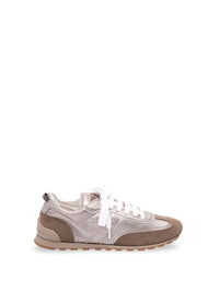 Brunello Cucinelli Women Lamé Calfskin And Suede Runners