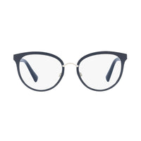Valentino Eyeglasses Browline Full Rim, Blue Frame and Clear Demo Lens Lens VA10043010