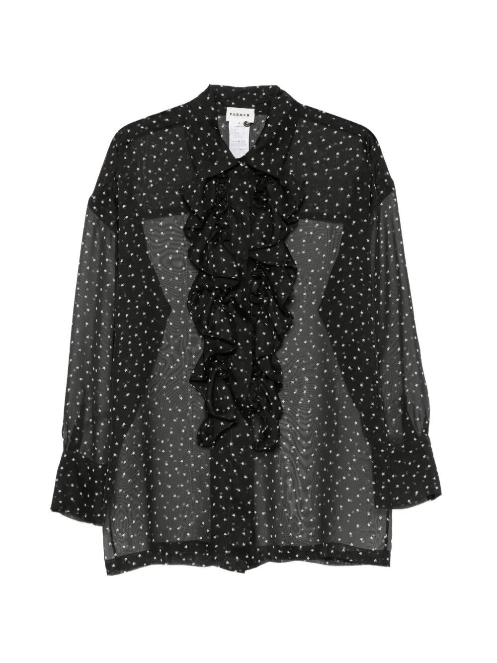 P.a.r.o.s.h. P.A.R.O.S.H. Women Shirt With Stars And Ruffles