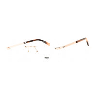 MCM MCM Eyeglasses Rectangle Rimless, Shiny Rose Gold Frame and Clear Demo Lenses Lens MW5018-H028