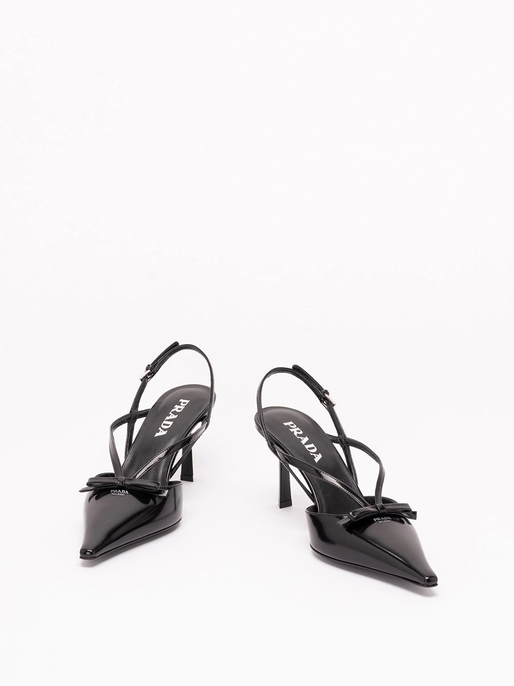 Prada Women Brushed Leather Slingback Pumps