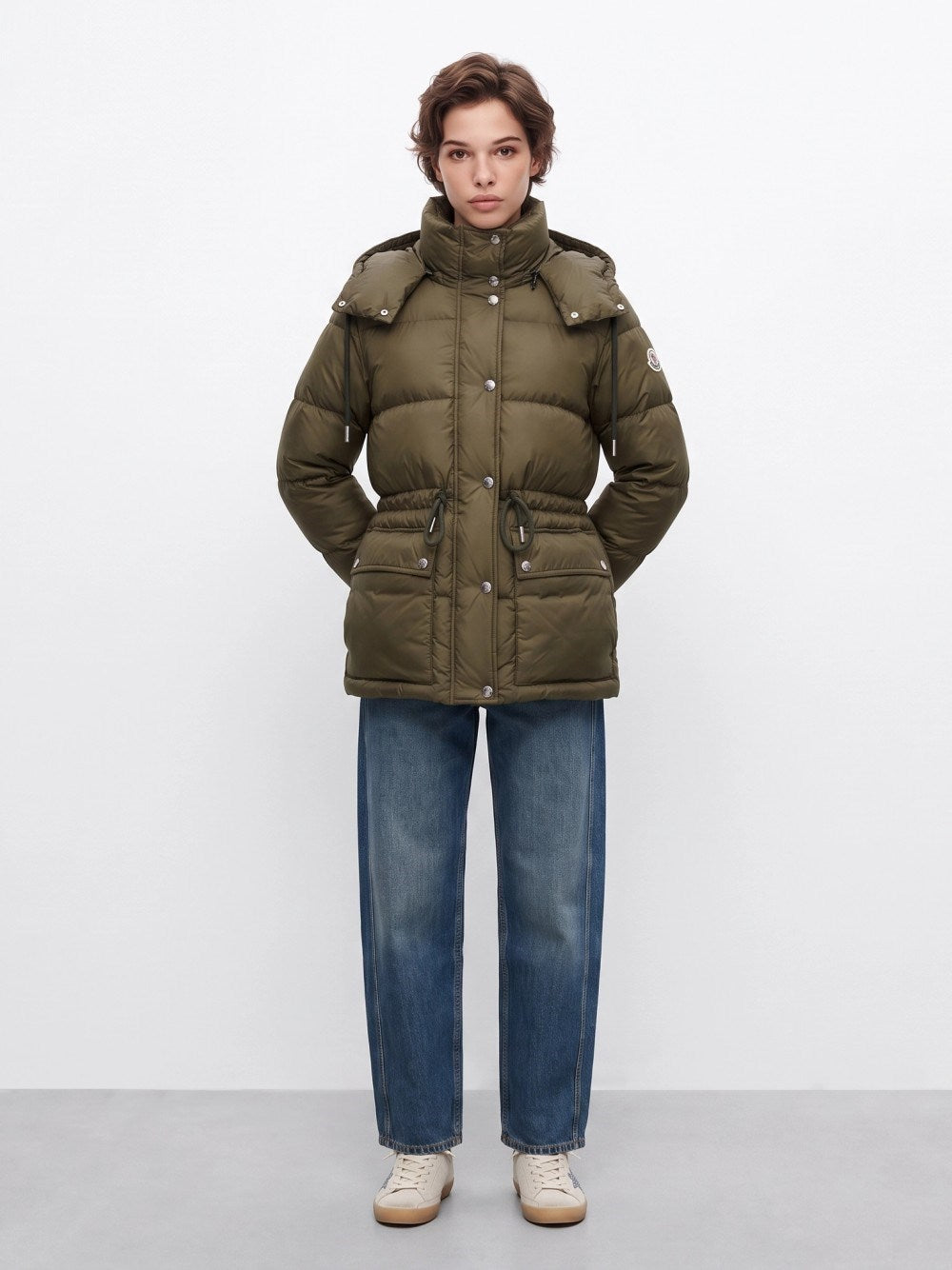 Moncler Moncler Women Sesie Hooded Midi Down Coat