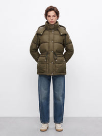 Moncler Moncler Women Sesie Hooded Midi Down Coat
