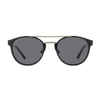 Lacoste Sunglasses Oval Full Rim, Black Frame and Solid Grey Lens L263S002
