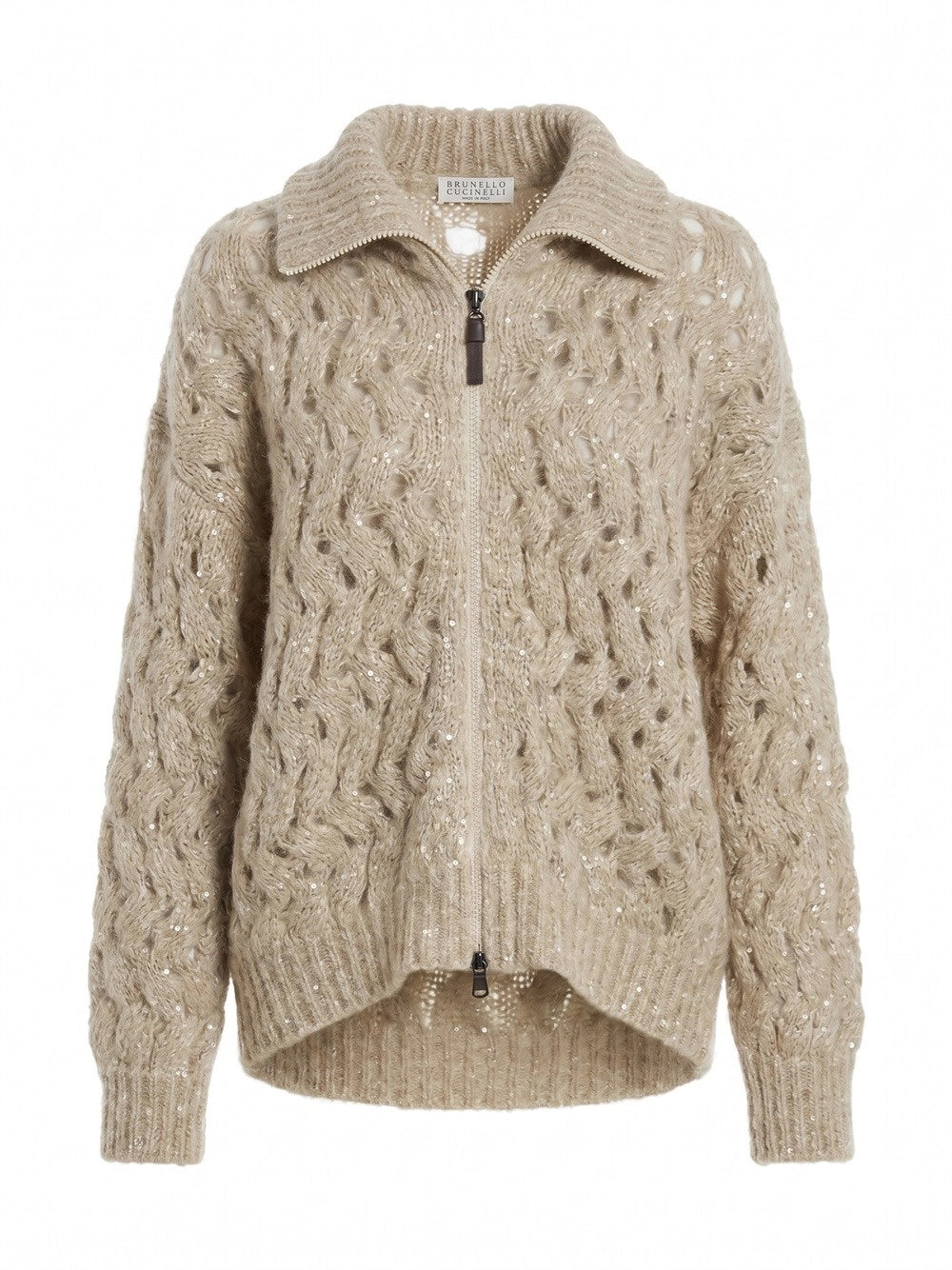 Brunello cucinelli Brunello Cucinelli Women Dazzling Zigzag Cables Cardigan