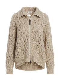 Brunello cucinelli Brunello Cucinelli Women Dazzling Zigzag Cables Cardigan