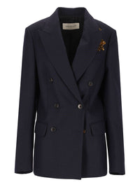Dries Van Noten Women Embroidered Double-Breasted Blazer