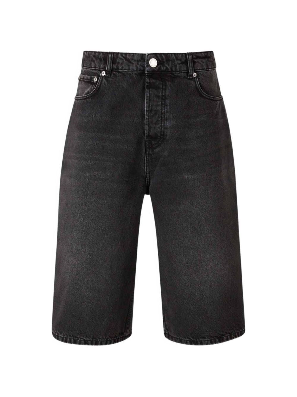 Ami Men Large Fit Bermuda Shorts Used Denim