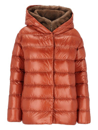 Herno Women Short Puffer Jacket With Faux Fur Lining