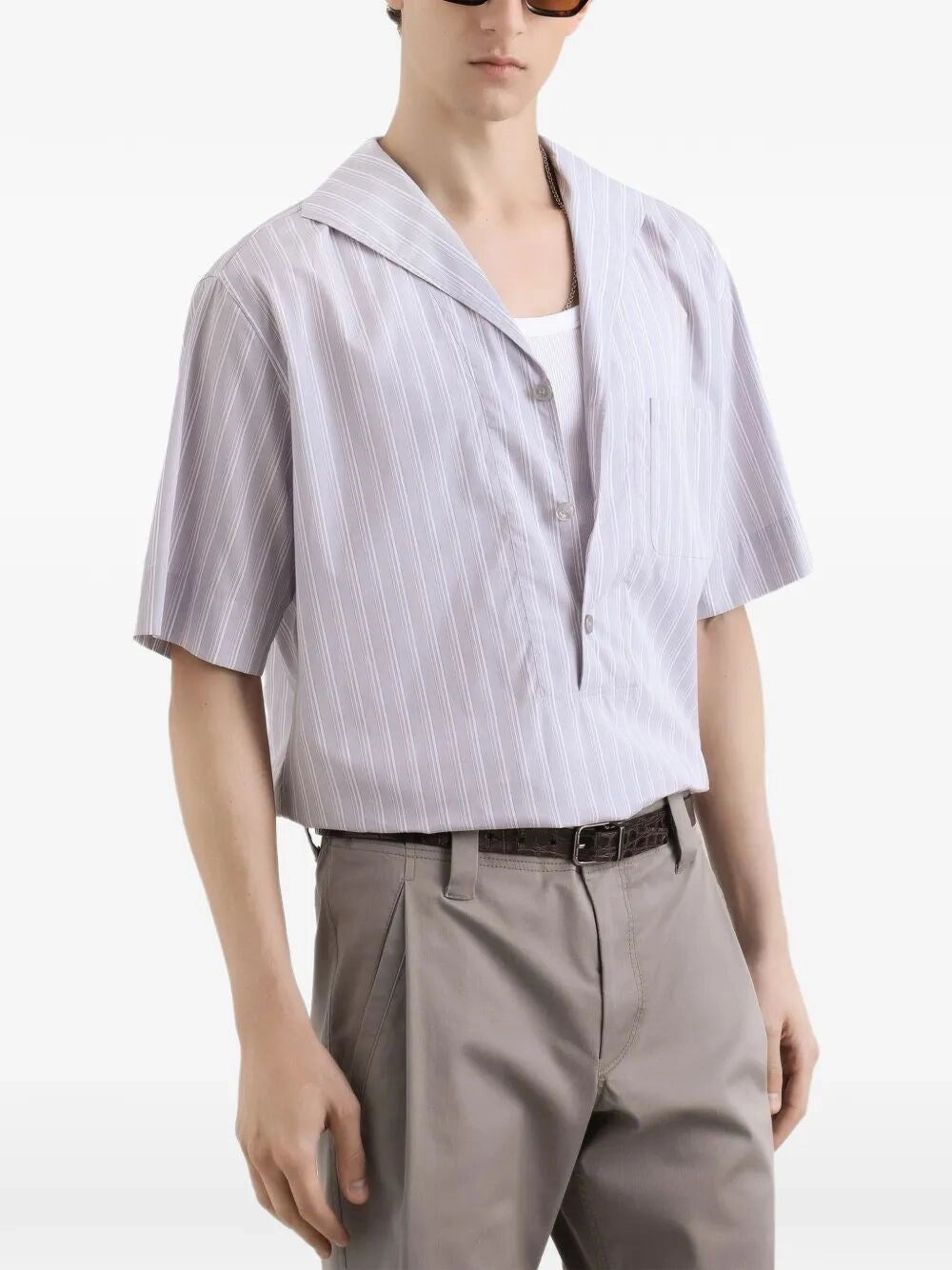 Dolce & gabbana Dolce & Gabbana Men Three-Button Short Sleeved Shirt