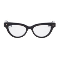 Valentino Eyeglasses Cat Eye Full Rim, Shiny Black Frame and Clear Demo Lens Lens VLX-124A