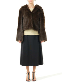 Loewe Women Shearling Hooded Jacket