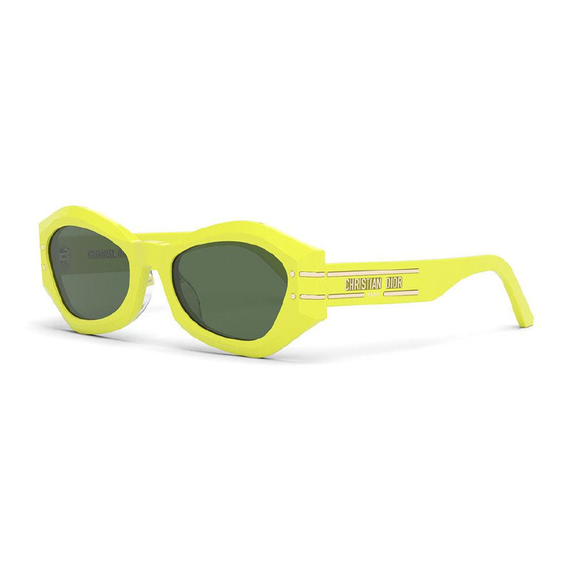 Dior Sunglasses Cat Eye Full Rim, Shiny Fuchsia Frame and Green Lens DIORSIGNATUREB1U73C0