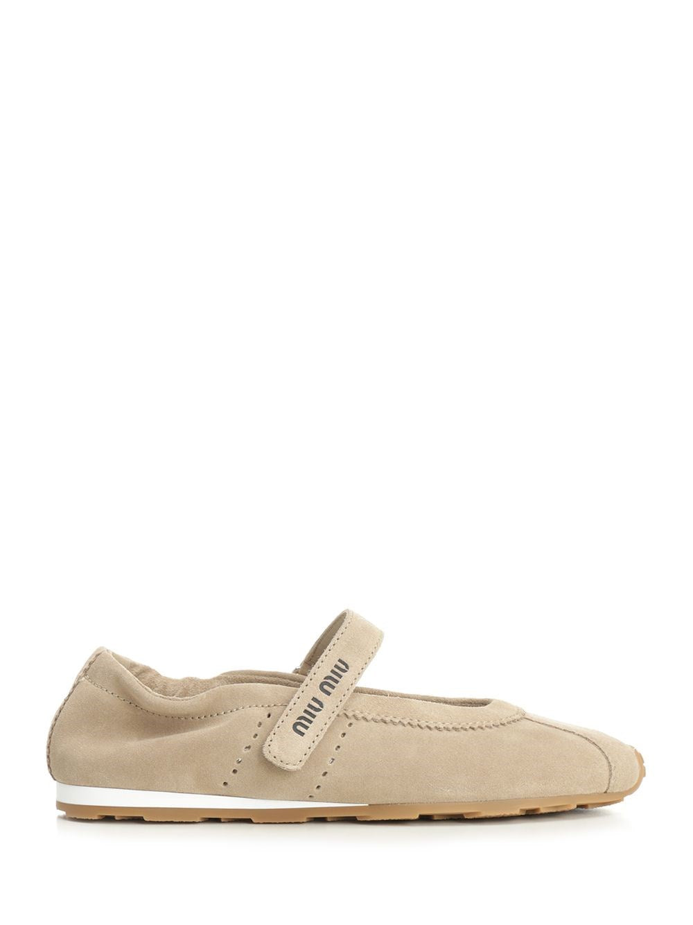 Miu Miu Women “Plume” Suede Ballerinas