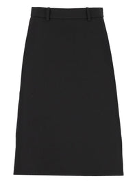 Balenciaga Women "Folded" Midi Twill Skirt