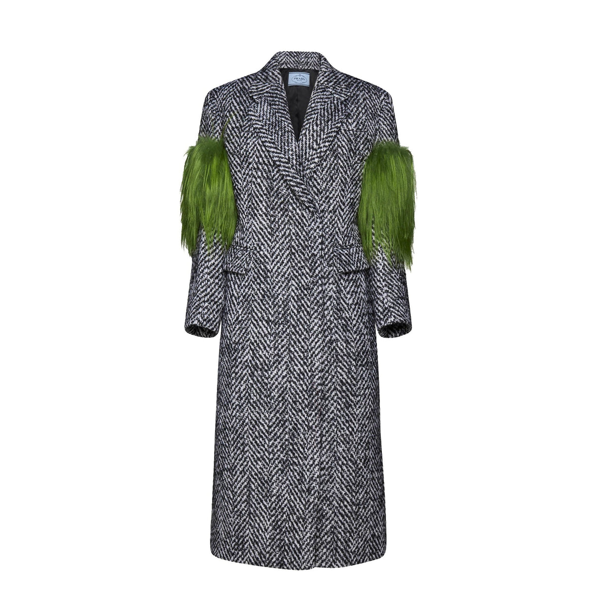 Prada Prada Herringbone Wool Coat Women