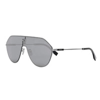 Fendi Sunglasses Aviator Full Rim, Ruthenium Frame and Smoke Mirror Lens FE40080U12C