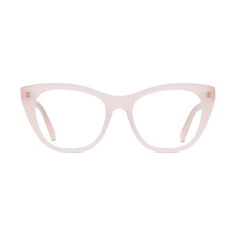 Stella McCartney Eyeglasses Oval Full Rim, Milky Pink Frame and Clear Demo Lenses Lens SC50020I072