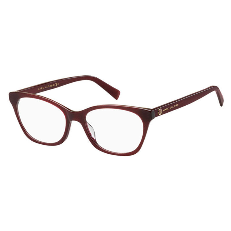 Marc Jacobs Eyeglasses Cat Eye Full Rim, Burgundy Frame and Clear Demo Lenses Lens MARC3790LHF00