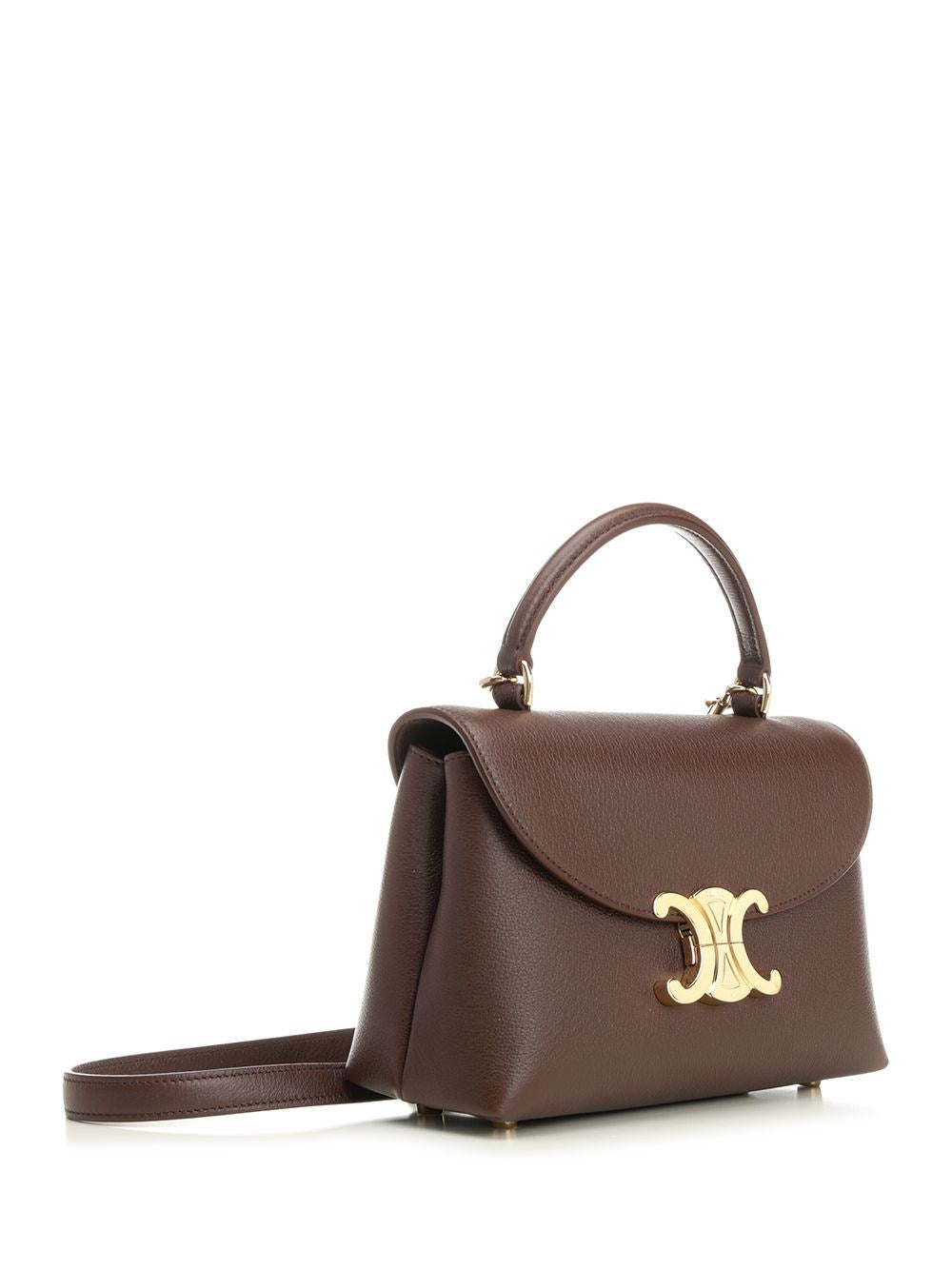 Celine Women Nino Teen Bag In Garnet Leather