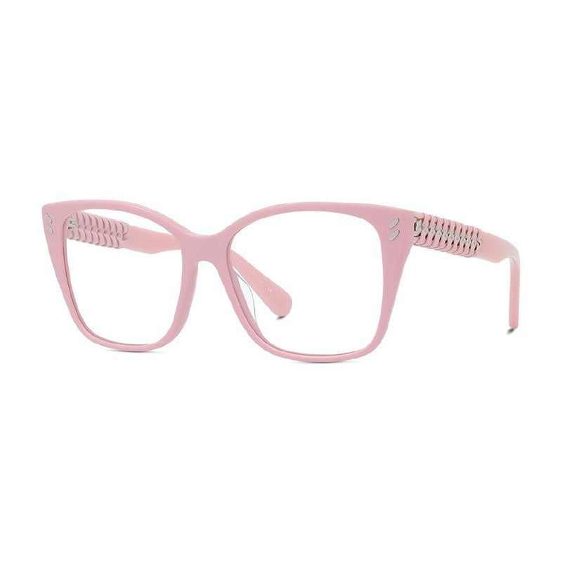 Stella McCartney Eyeglasses Square Full Rim, Dark Havana Frame and Clear Demo Lens Lens SC50027I052