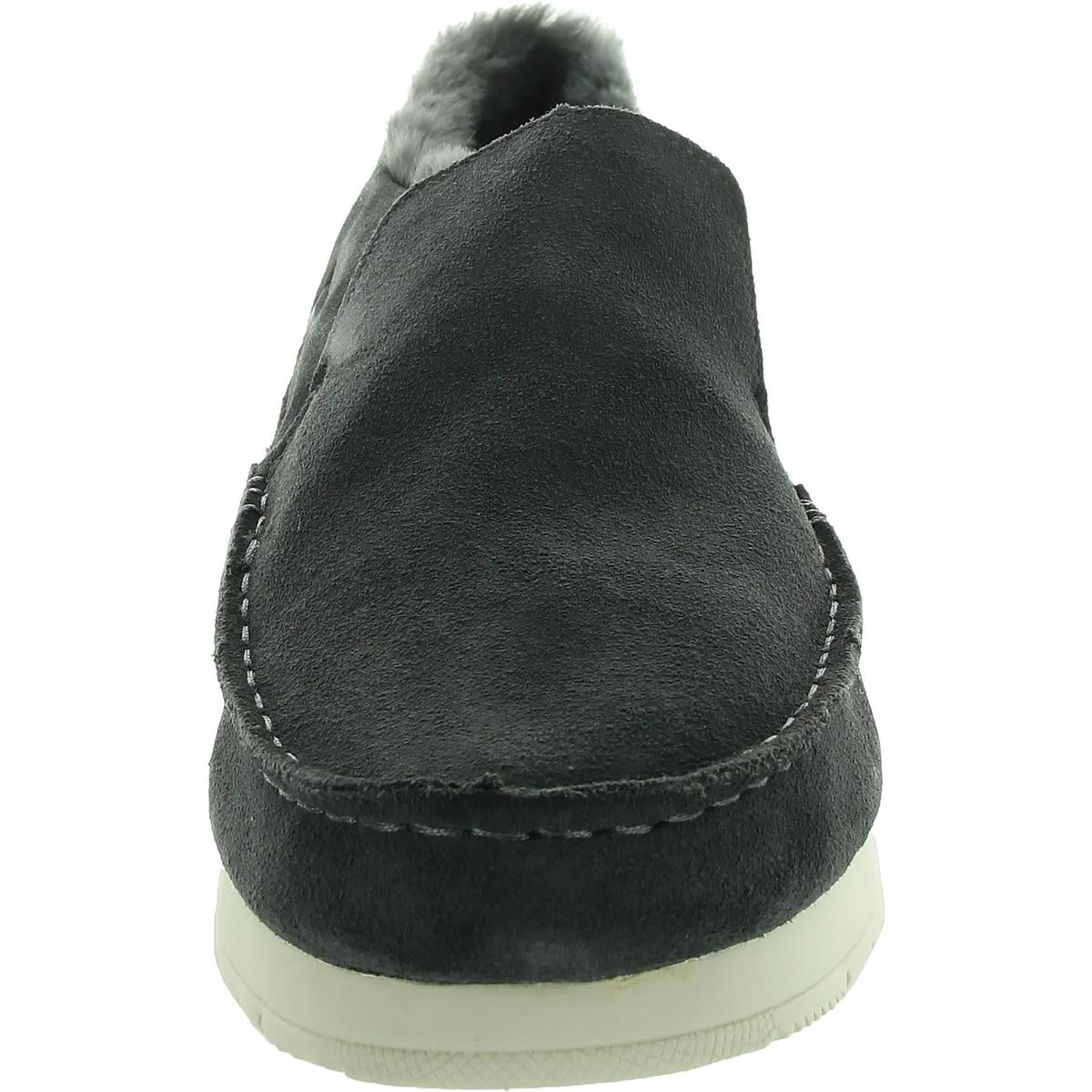 Moc-Sider Mens Faux Fur Faux Suede Slip-on Shoes