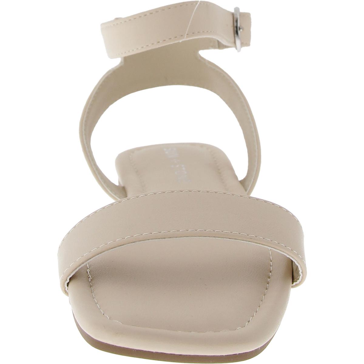 Womens Comfort Insole Faux Leather Slingback Sandals