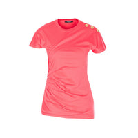 Balmain Balmain Women 3 Buttons Draped T-Shirt