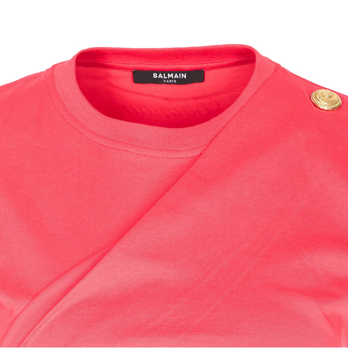 Balmain Balmain Women 3 Buttons Draped T-Shirt