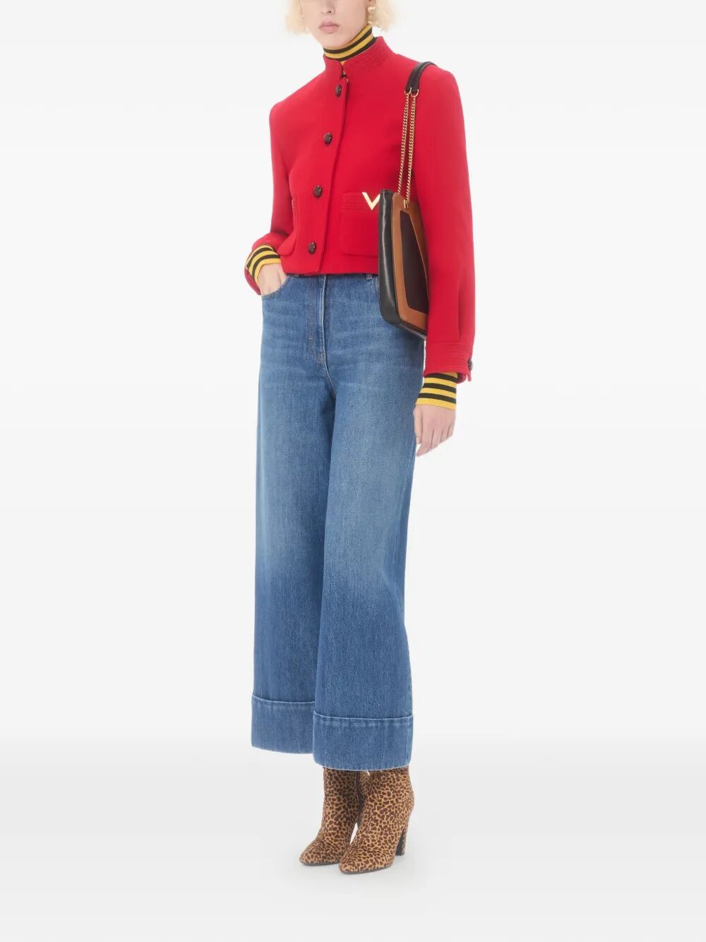 VALENTINO GARAVANI Valentino Garavani Women Denim Trousers With V Gold