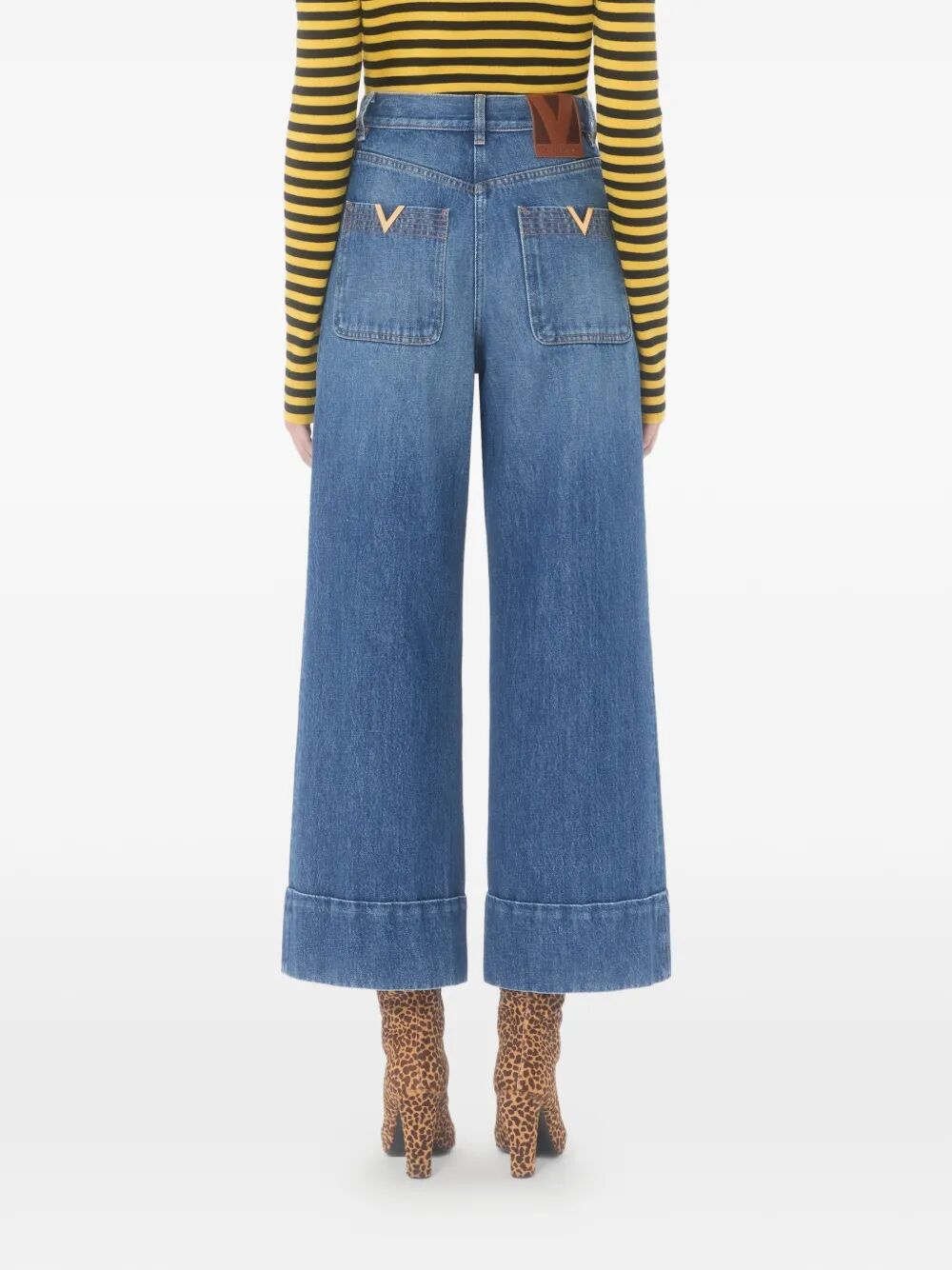 VALENTINO GARAVANI Valentino Garavani Women Denim Trousers With V Gold