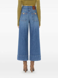 VALENTINO GARAVANI Valentino Garavani Women Denim Trousers With V Gold