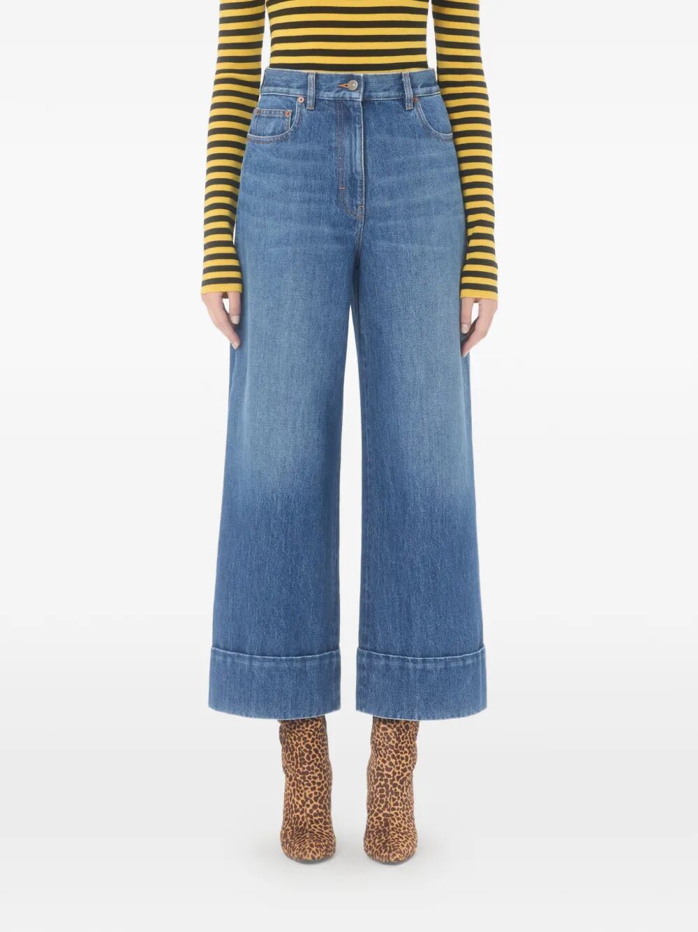 VALENTINO GARAVANI Valentino Garavani Women Denim Trousers With V Gold
