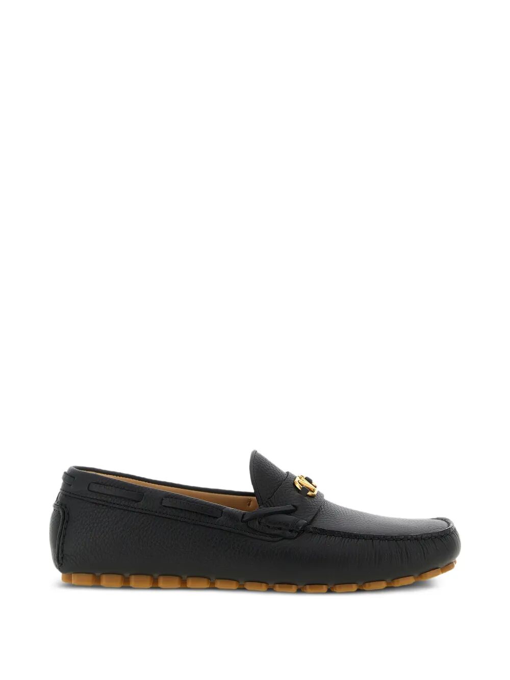 VALENTINO GARAVANI Valentino Garavani Men Driver Fastaway Leather Loafers