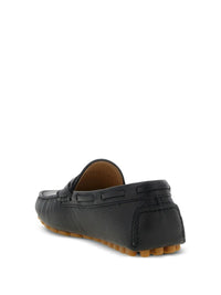 VALENTINO GARAVANI Valentino Garavani Men Driver Fastaway Leather Loafers