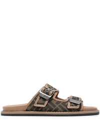 FENDI Fendi Men Fendi Feel Ff Jacquard Fabric Sandals